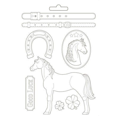 Molde Flexible A4 Caballos Románticos