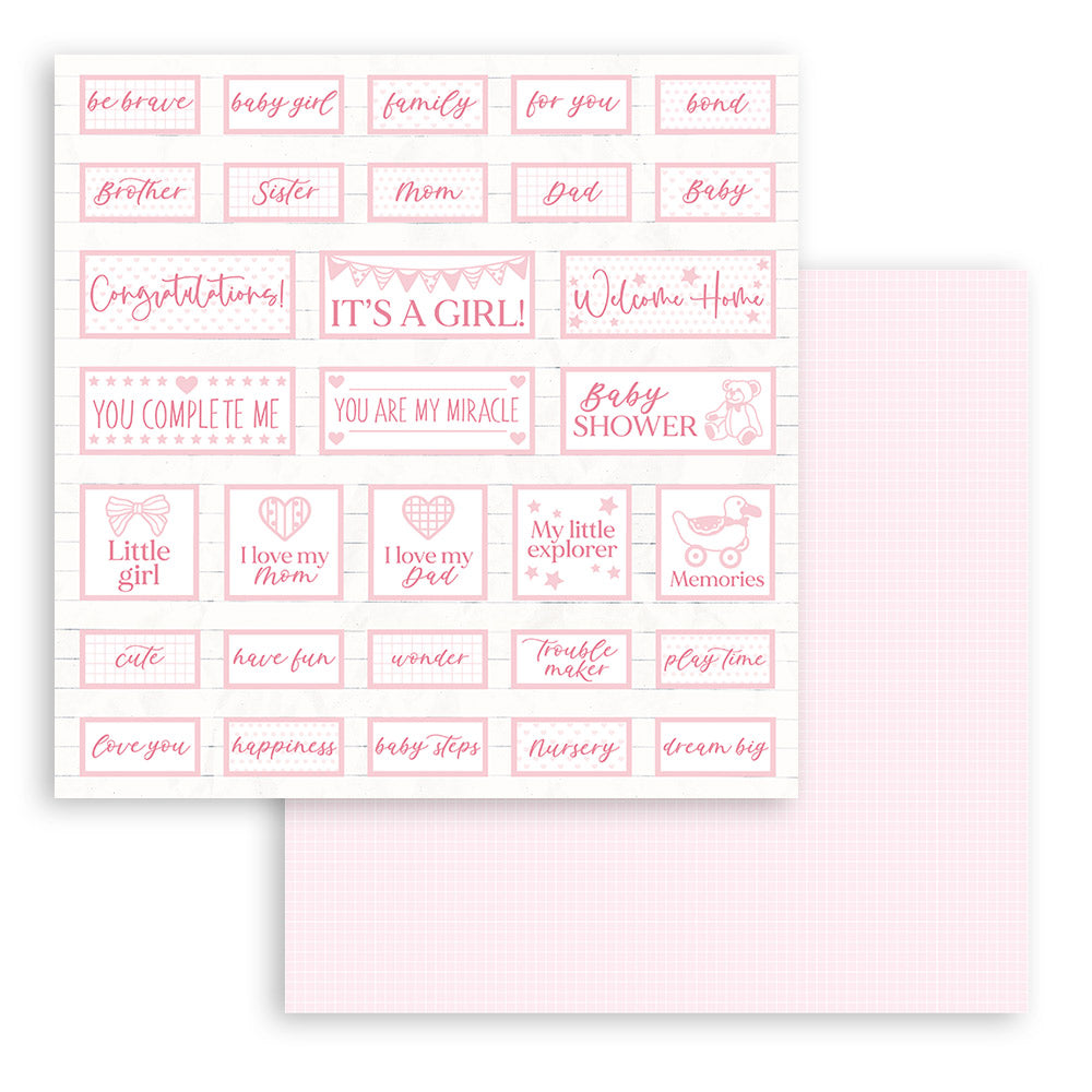 Block de cartulinas ''Fondos Babydream Pink - Niña"