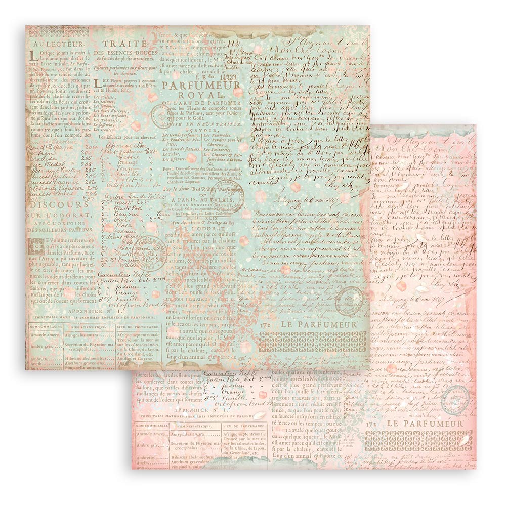 Block de cartulinas ''Fondos Rose Parfum" de 20.3x20.3cm