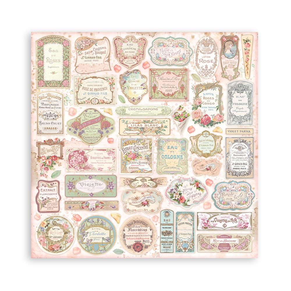 Block de cartulinas ''Rose Parfum'' de 20.3x20.3 cm