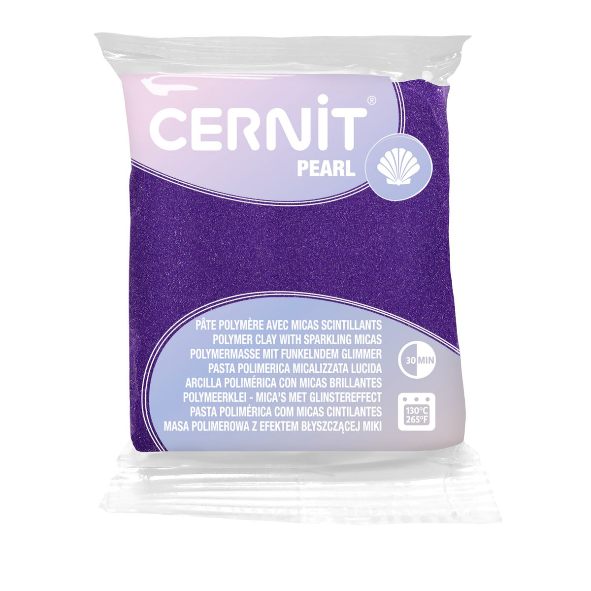 Cernit Pearl Violeta – arcilla polimérica con micas brillantes 56 g