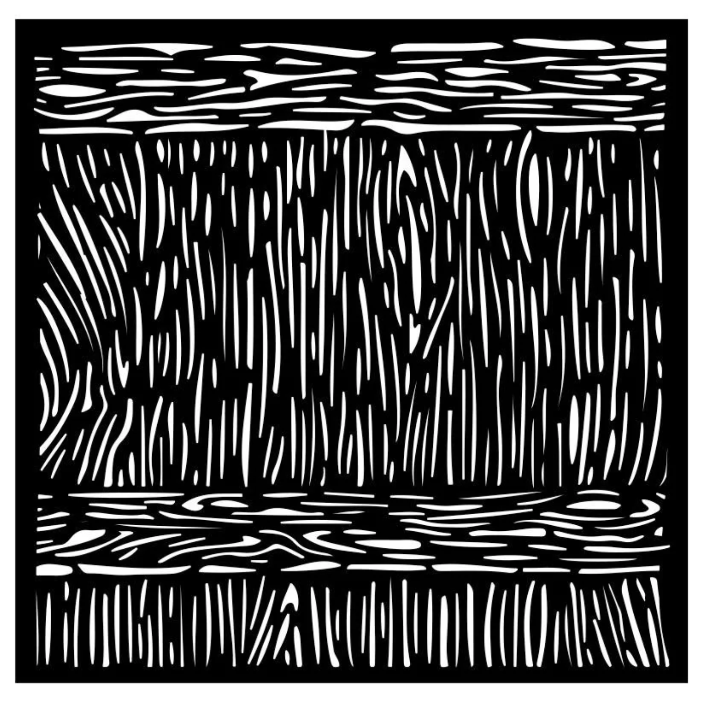 Stencil 18X18cm Sunflower - Textura de madera