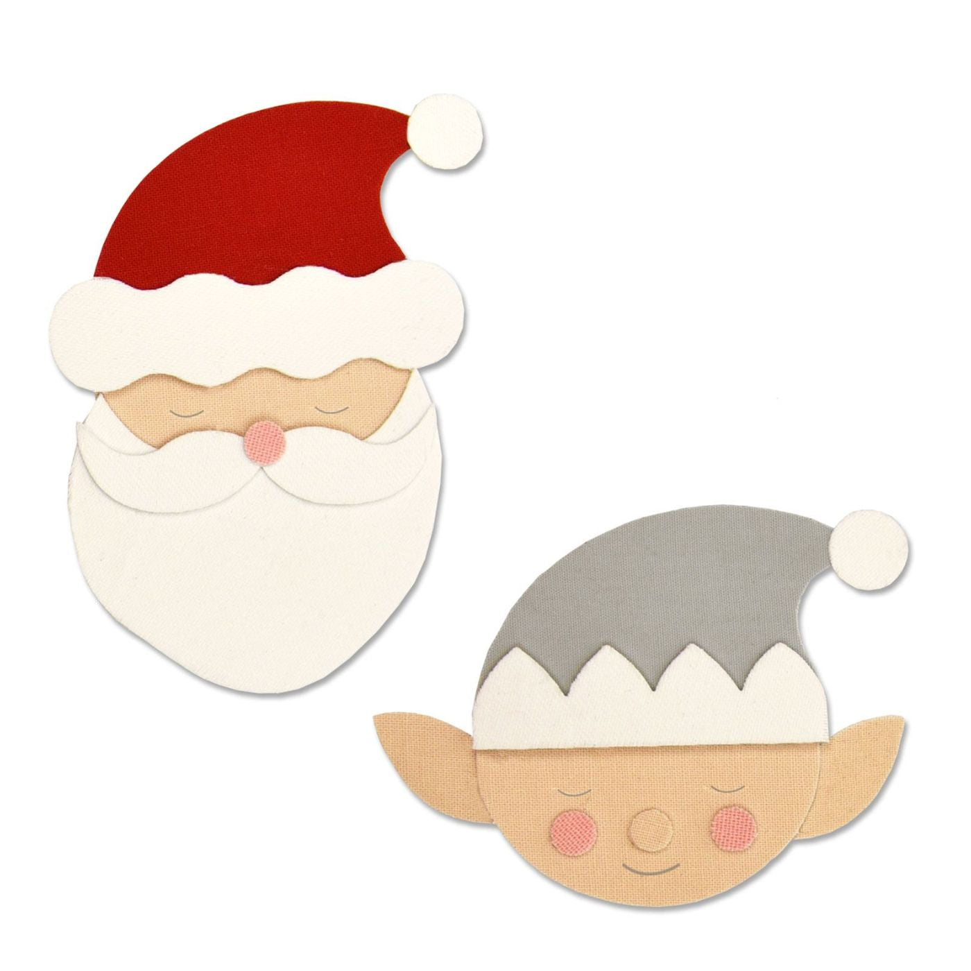 Troqueles Bigz Caritas Papá Noel y Elfo – Navidad