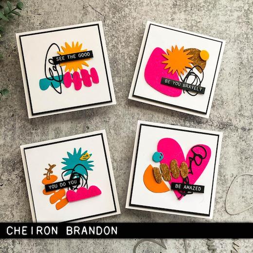 Troqueles Thinlits Rostros abstractos de Tim Holtz