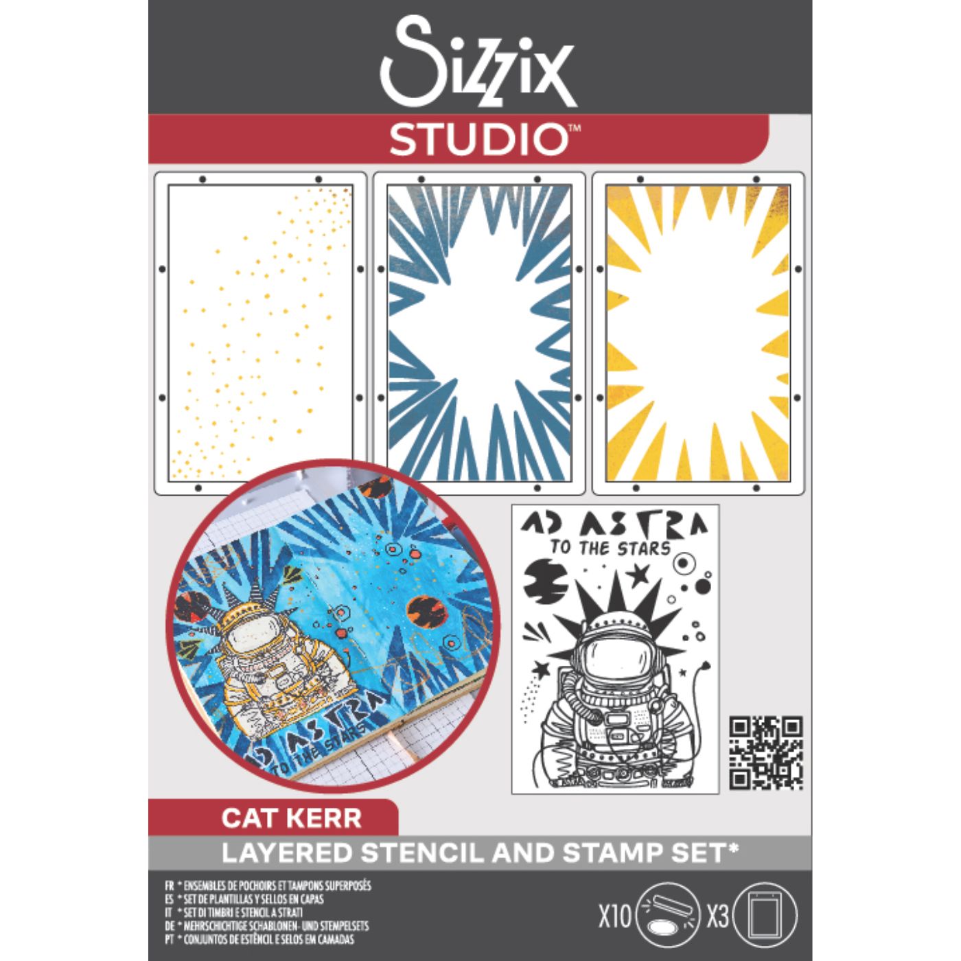 Studio Sellos Clear con Stencils A5 Ad Astra