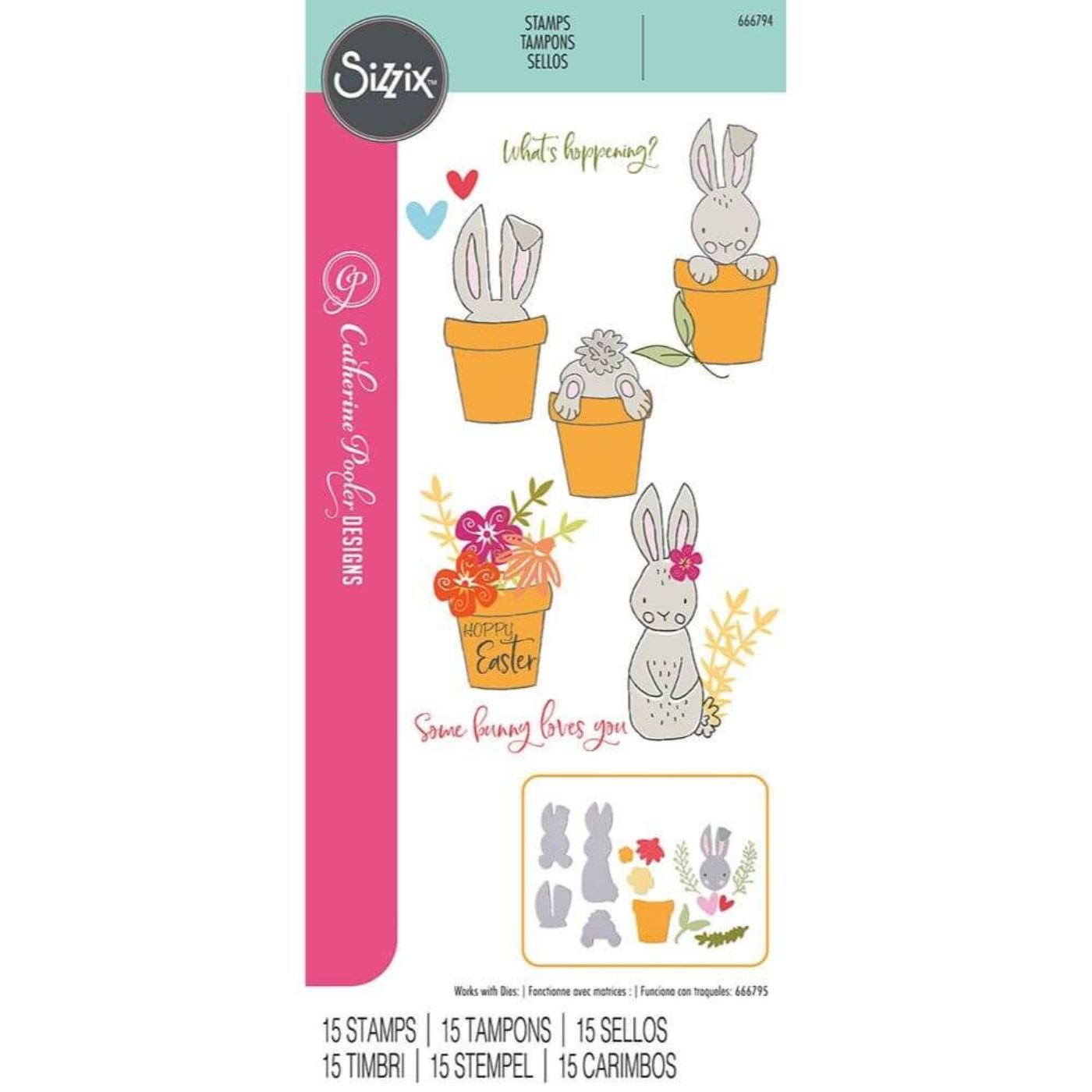 Sellos Clear Bunny Bits & Blooms