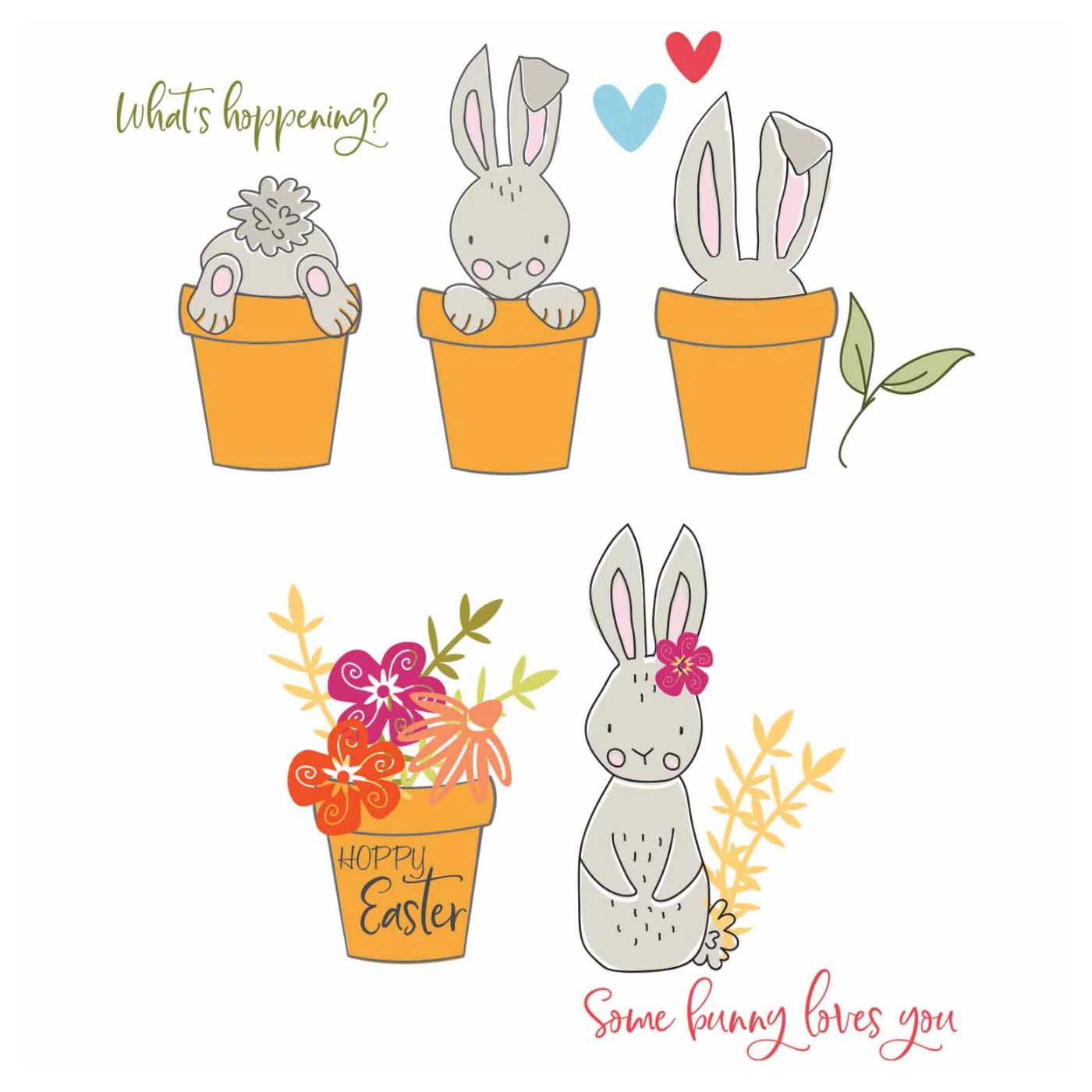 Sellos Clear Bunny Bits & Blooms