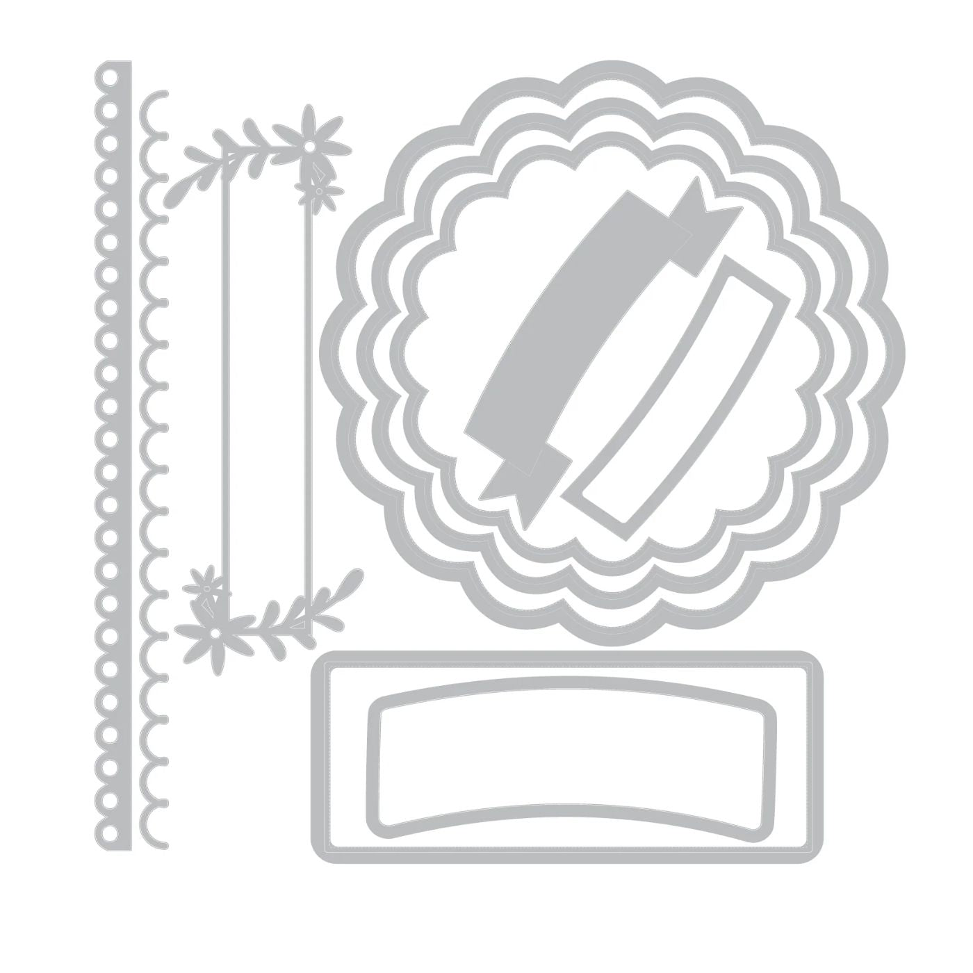 Troqueles Thinlits Scalloped Circles, Borders & Banners