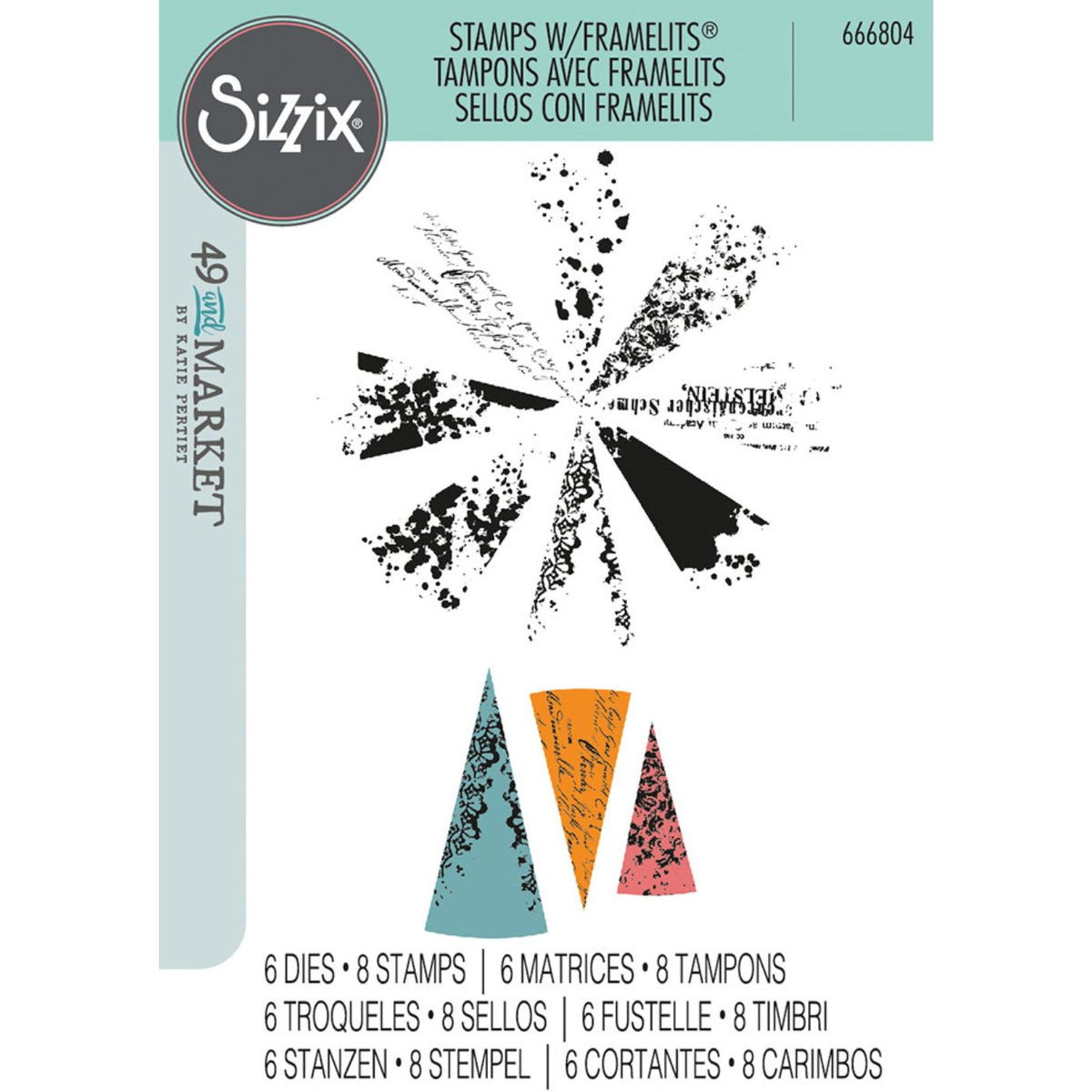 Sellos Clear A5 con Framelits Build A Burst Artsy Lace Mix