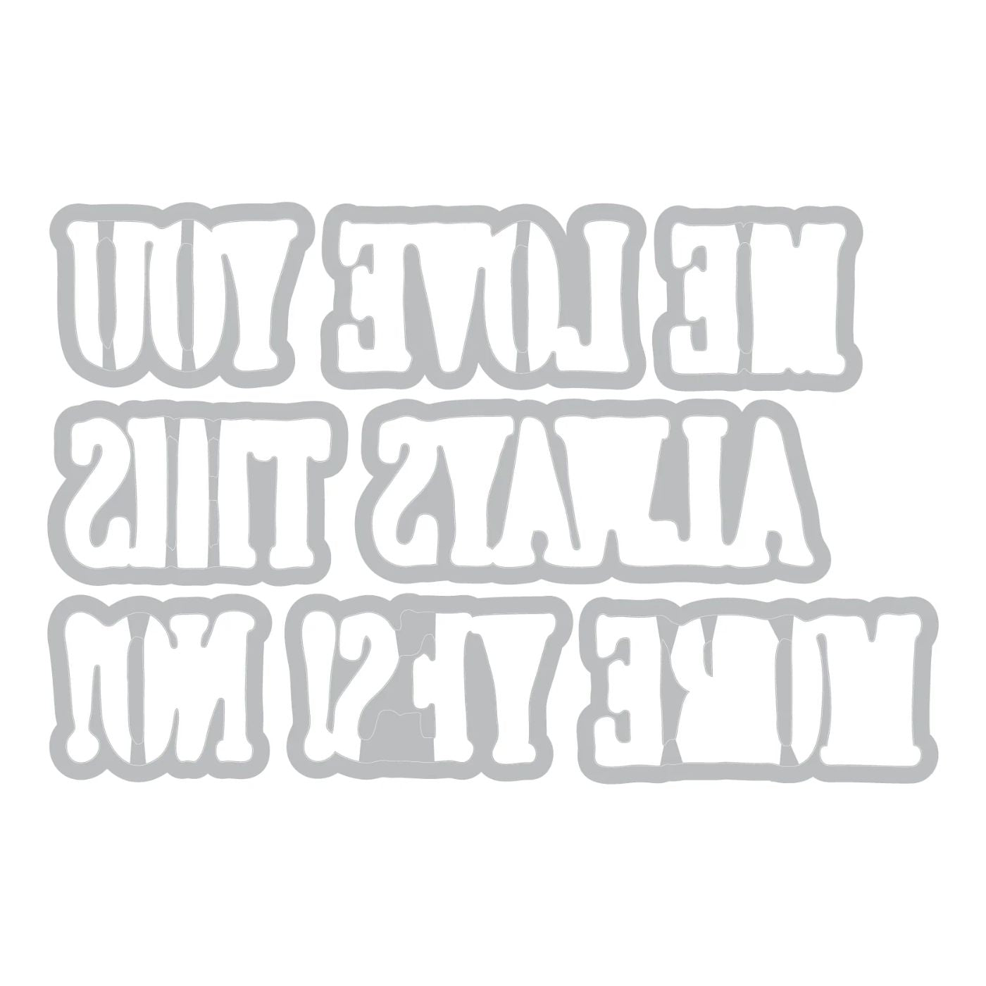 Sellos Clear A5 con Framelits Fine Line Alpha 01