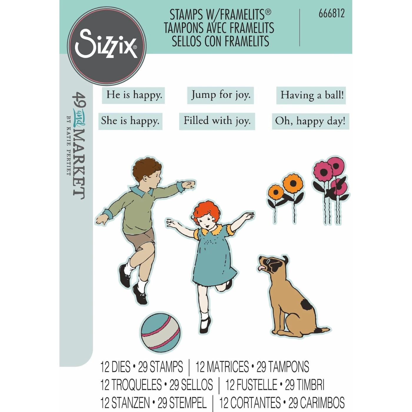 Sellos Clear A5 con Framelits Play Time