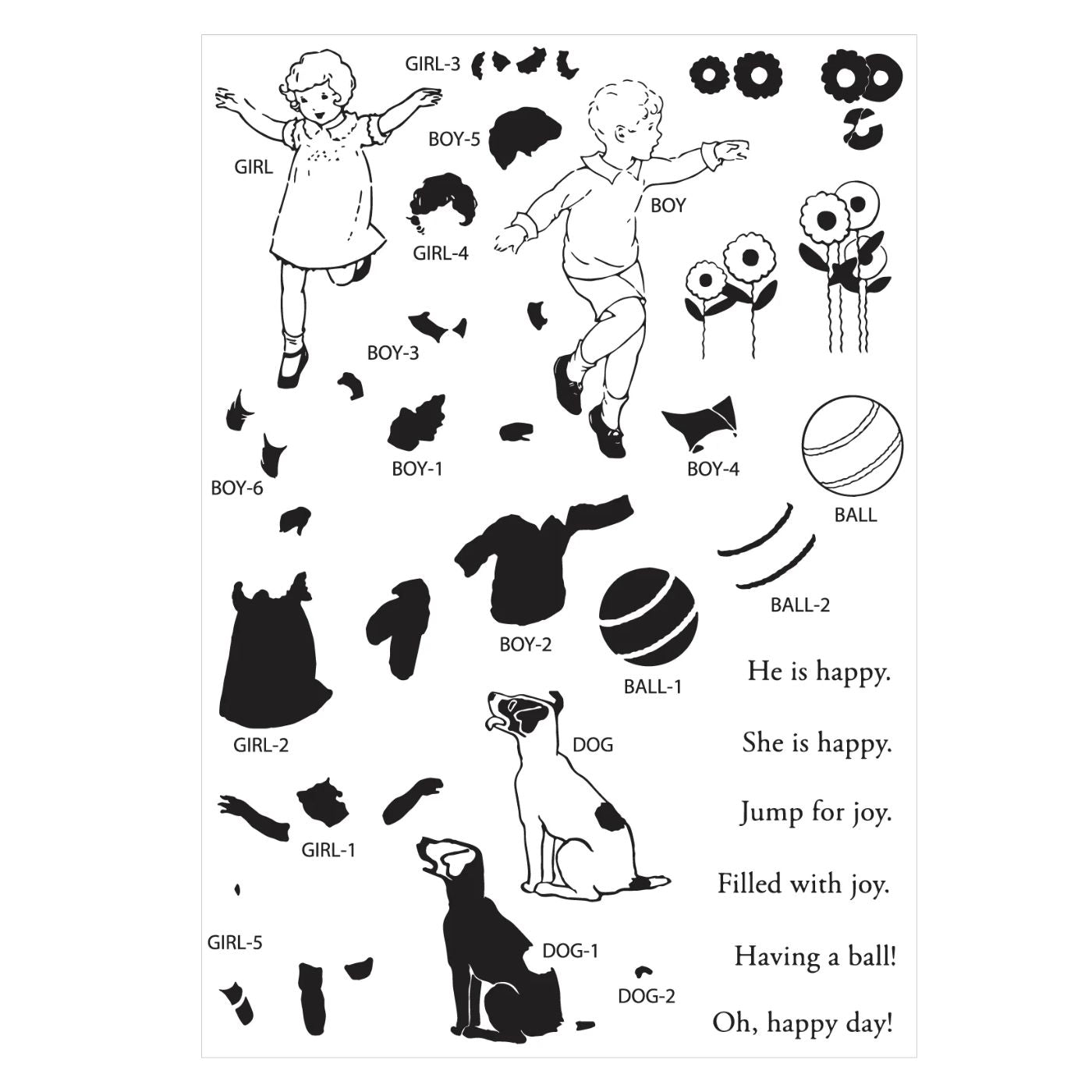 Sellos Clear A5 con Framelits Play Time