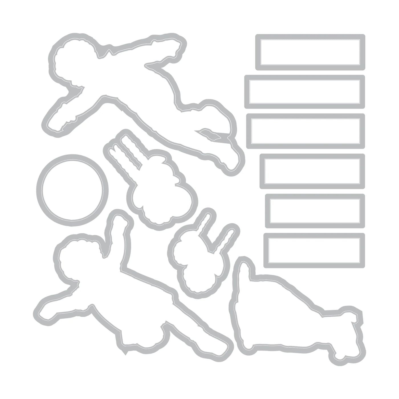 Sellos Clear A5 con Framelits Play Time