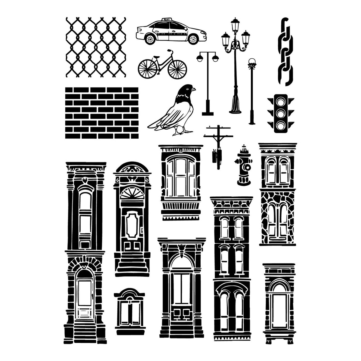 Studio Sellos Clear con Stencils A5 City Life (vista 6)