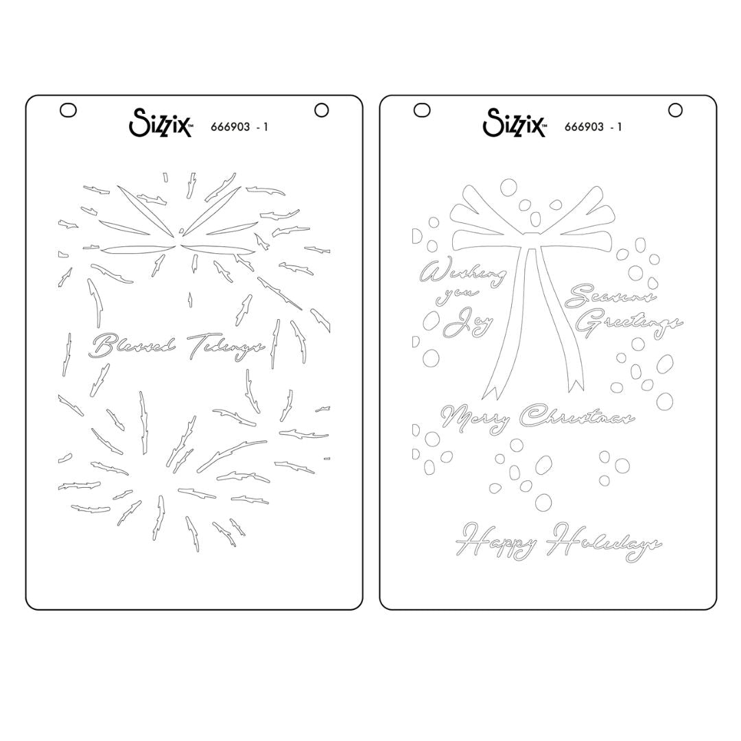 Set Stencil en Capas A6 A Wreath in time - Navidad (vista 5)