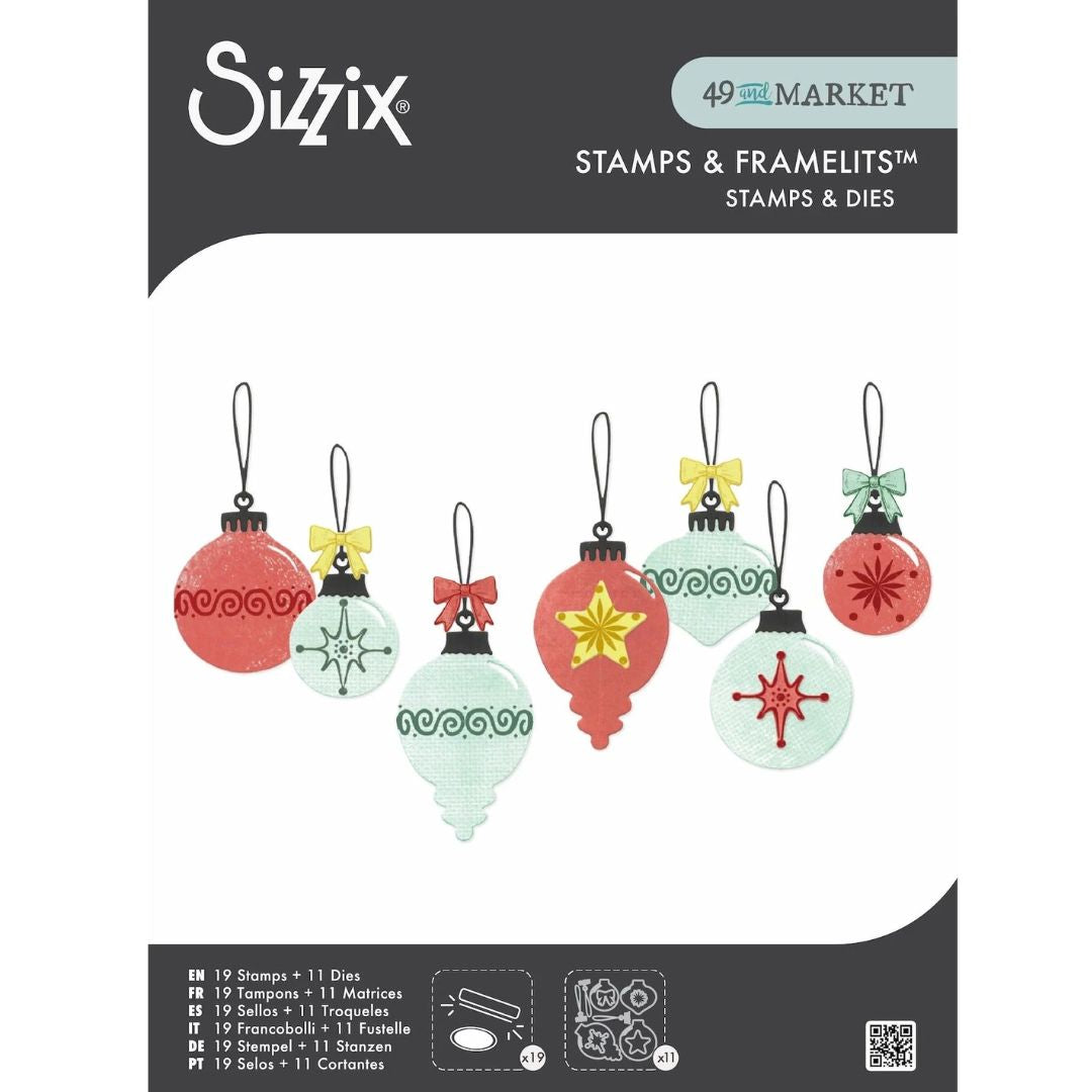 Sellos con Framelits Baubles - Navidad