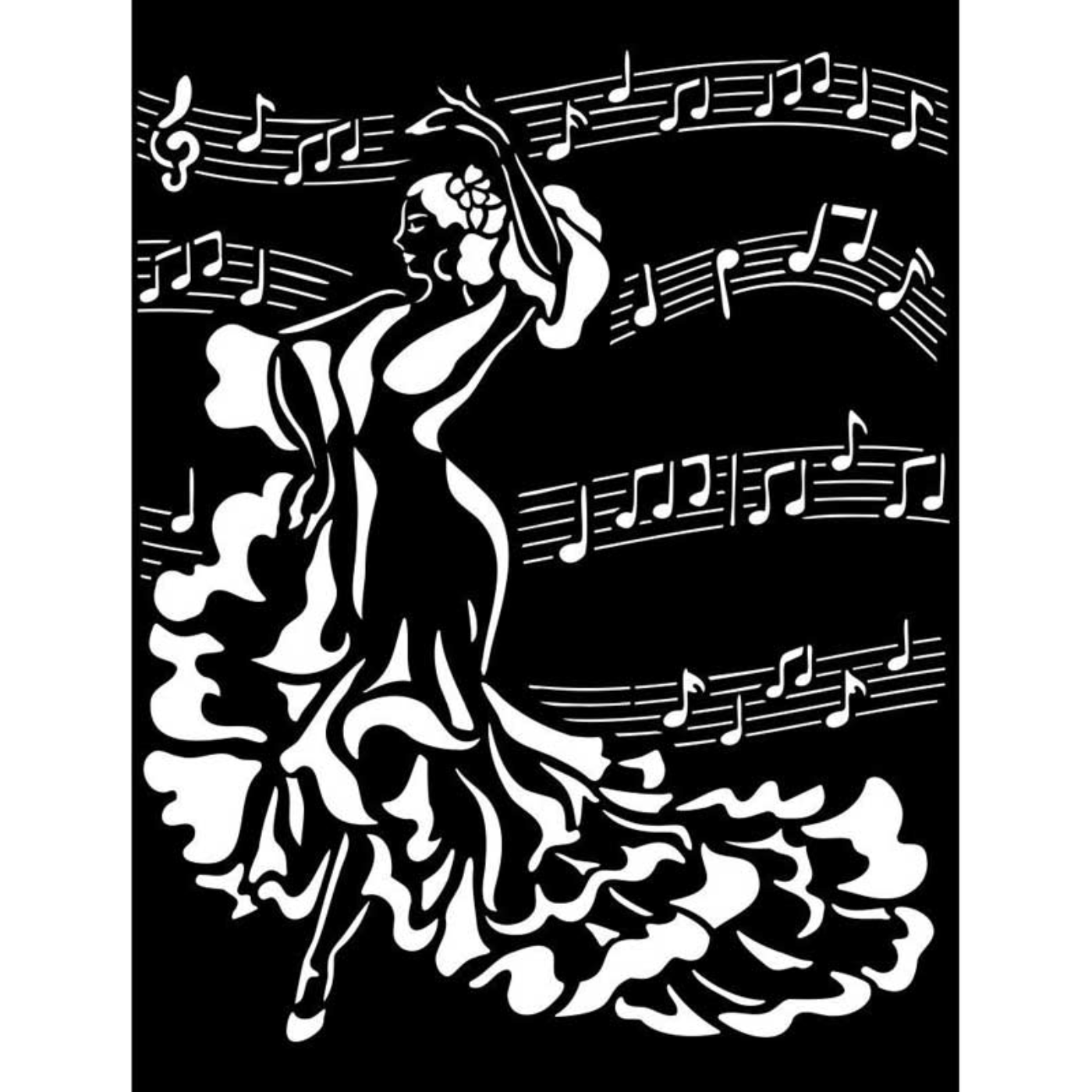Stencil 20X25cm Bailarina