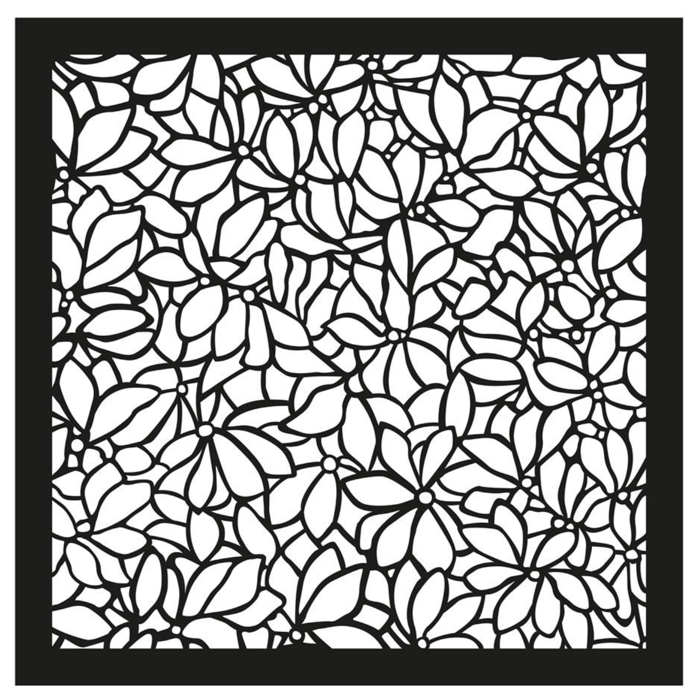 Stencil 18X18cm Patrón de flores de klimt