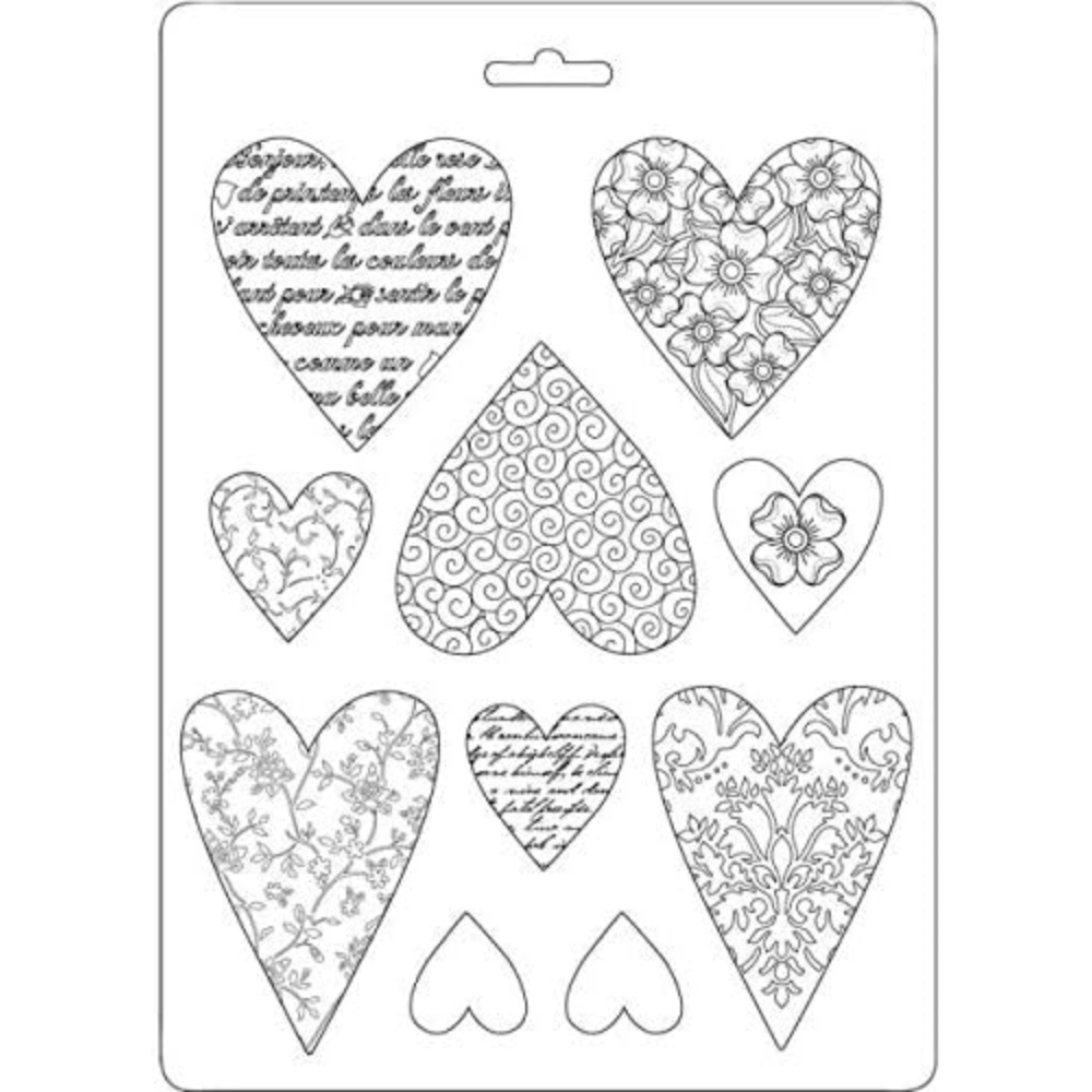 Molde Flexible A5 Corazones