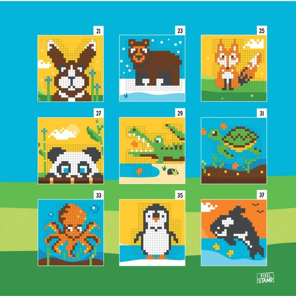 Trodat Pixel Stamp Animales set