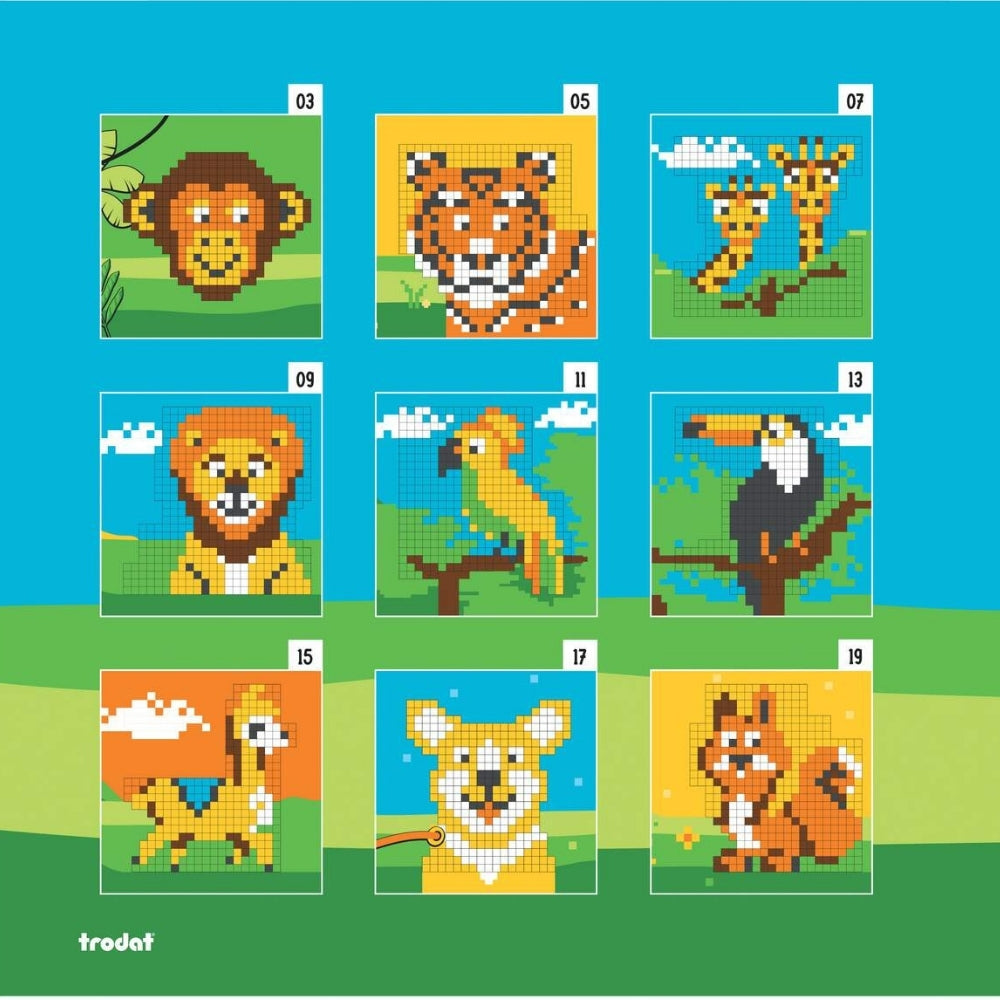 Trodat Pixel Stamp Animales detalle