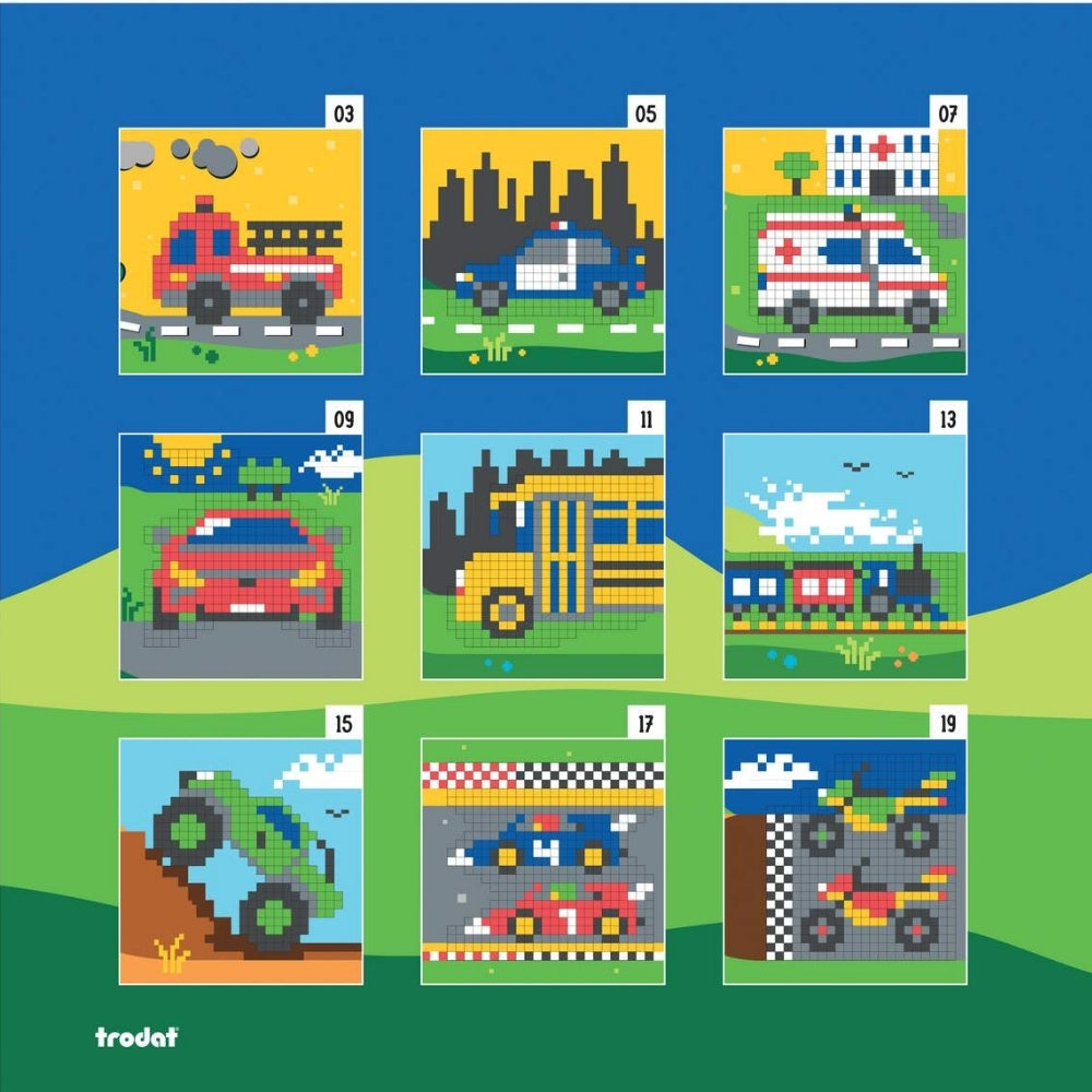 Trodat Pixel Stamp Vehículos set