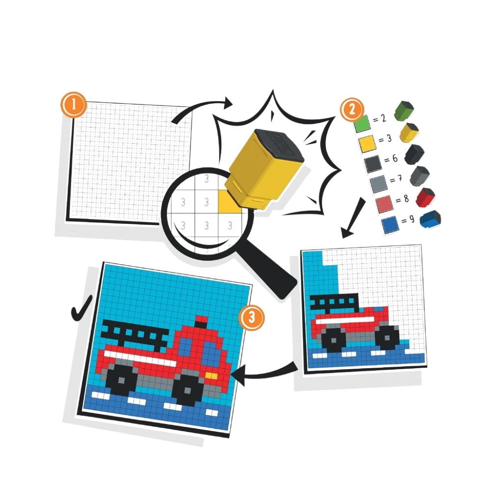 Trodat Pixel Stamp Vehículos ejemplo