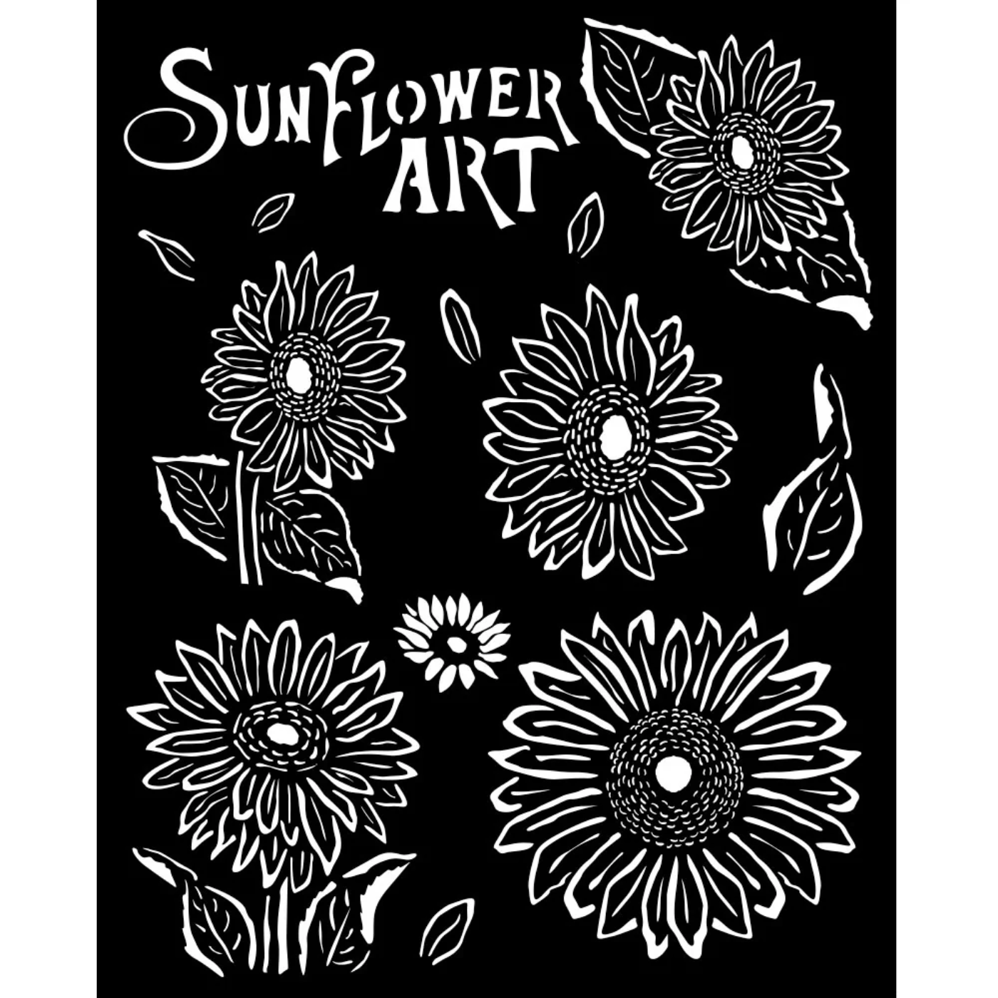 Stencil 20X25cm Sunflower Art - Girasoles