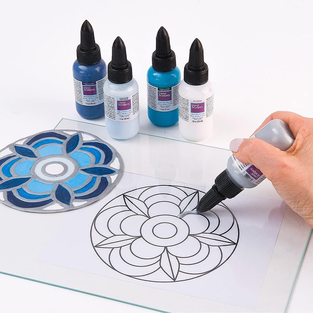 Aplicación de Liquid Sculpey para sellar y colorear piezas de arcilla polimérica