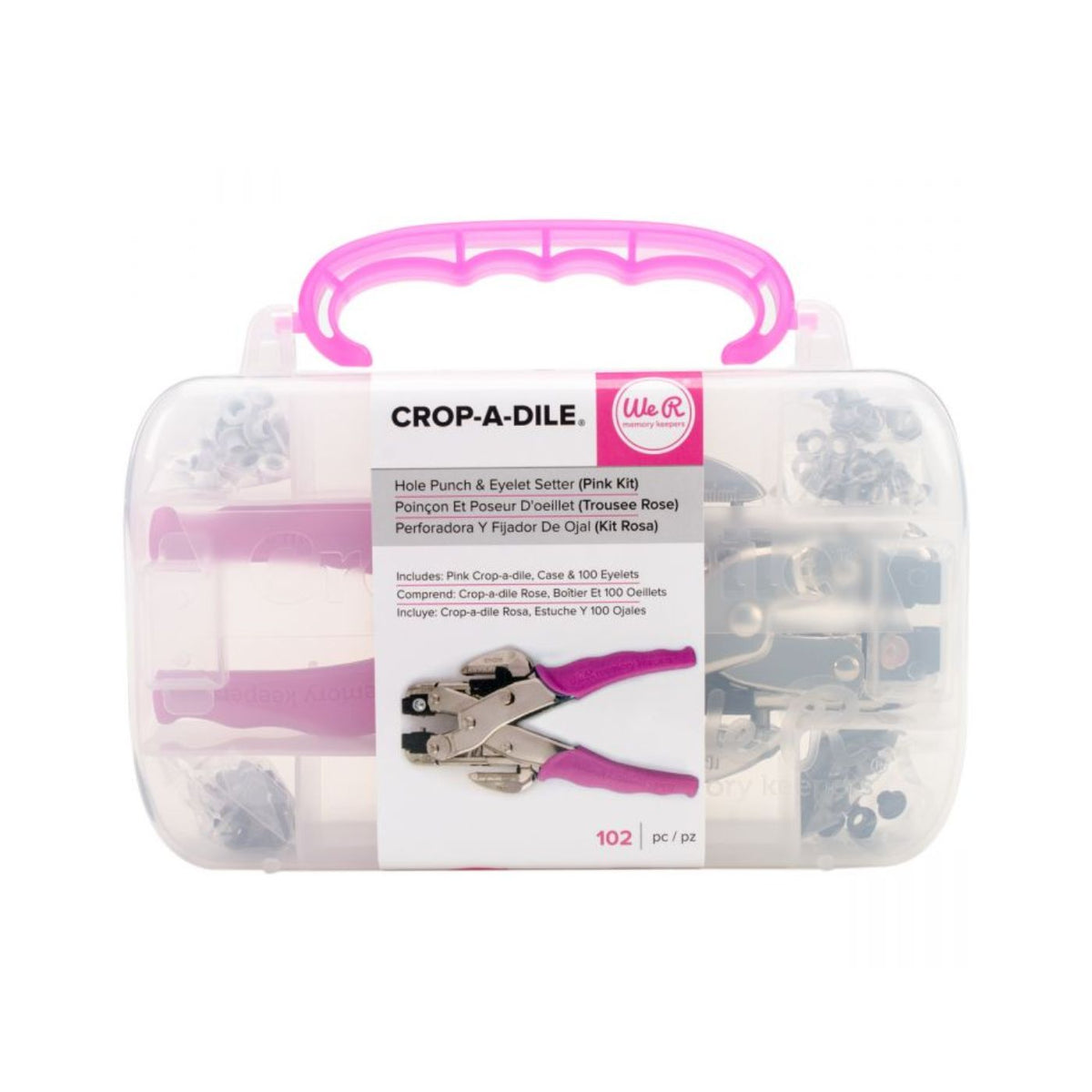 Crop A Dile Mango Rosado con estuche + ojalillos