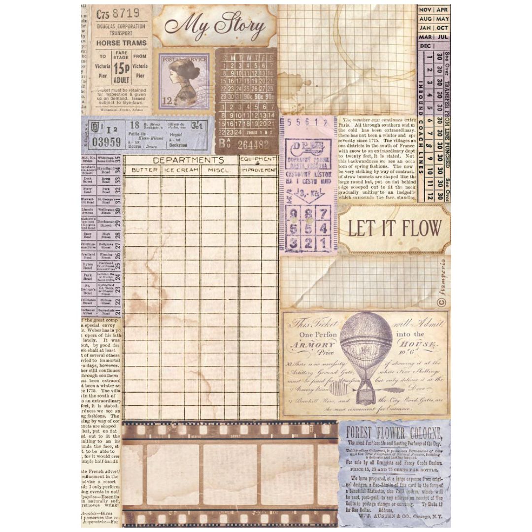 Papel de arroz A4 28gr Quiet Days - Vintage Photography