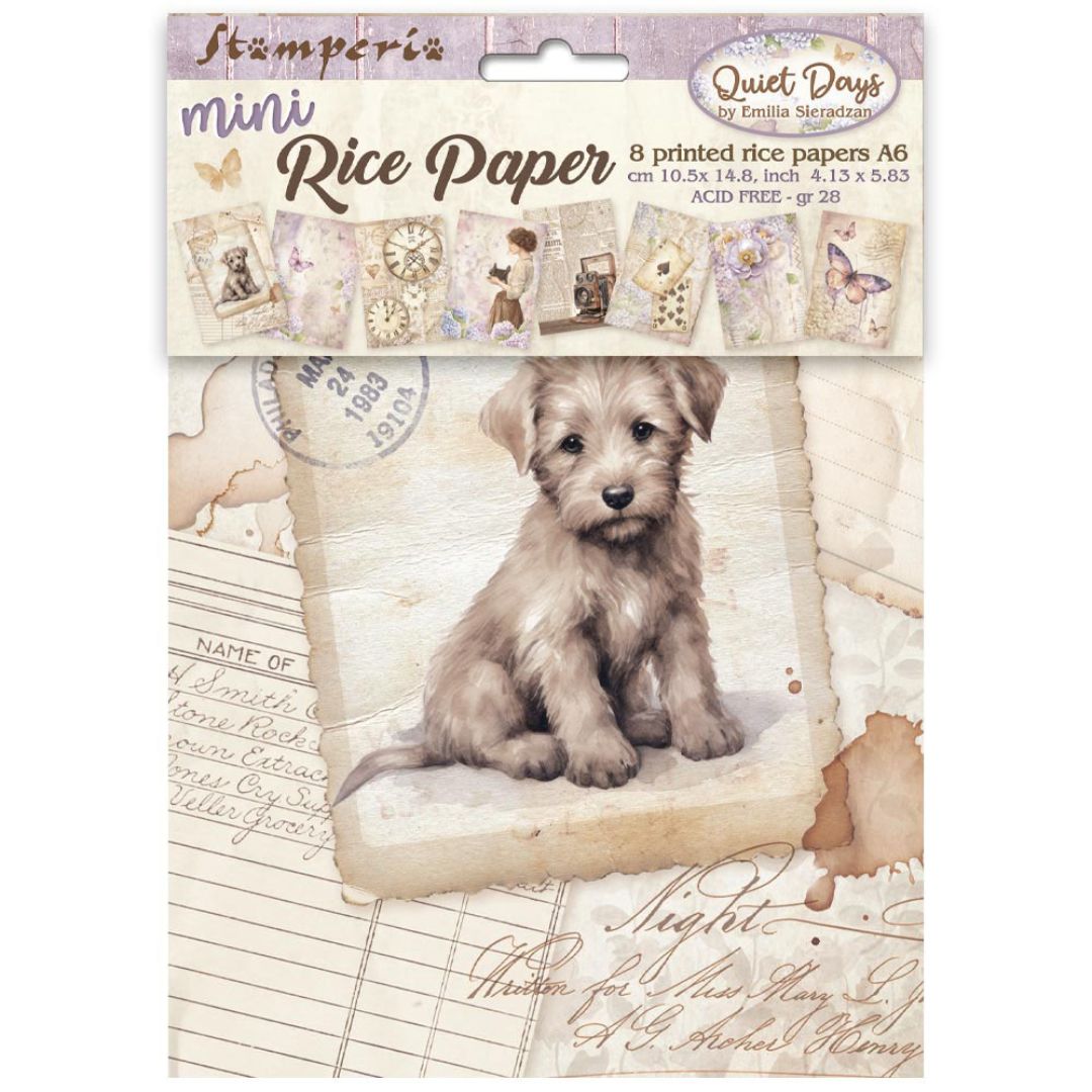 Set Mini Papel de arroz A6 8Hj 28gr Quiet Days - Surtido
