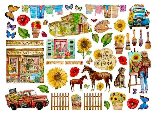 Die Cuts Sunflower art (vista 2)