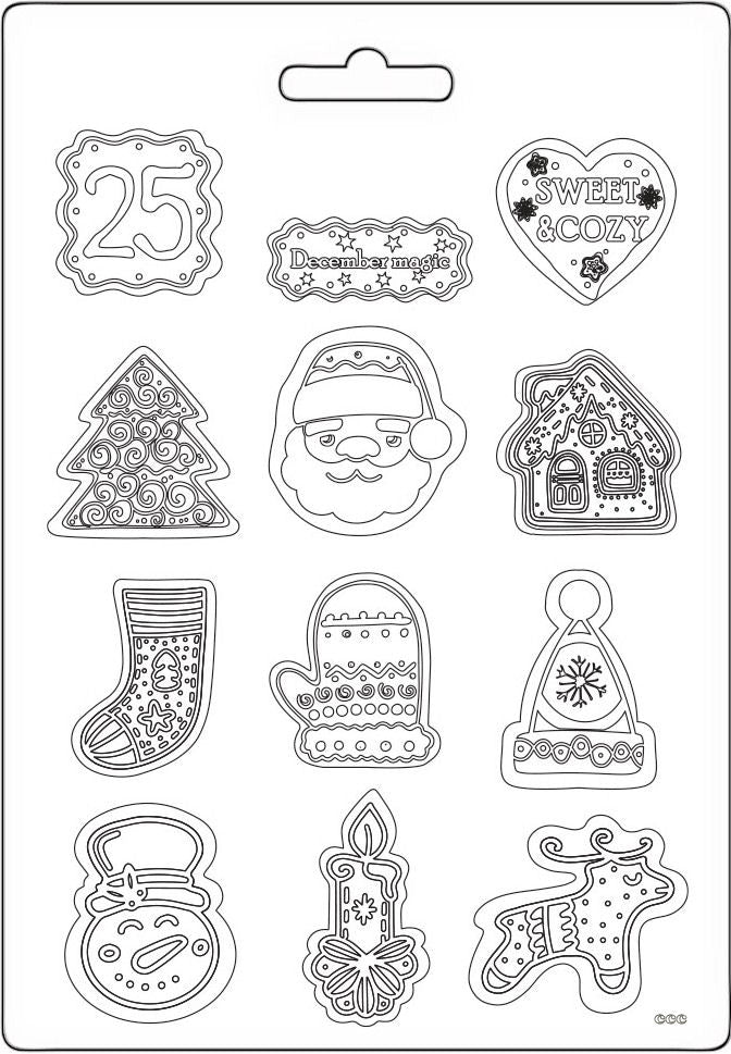 Molde Flexible A5 Candy Christmas - Navidad - Stamperia