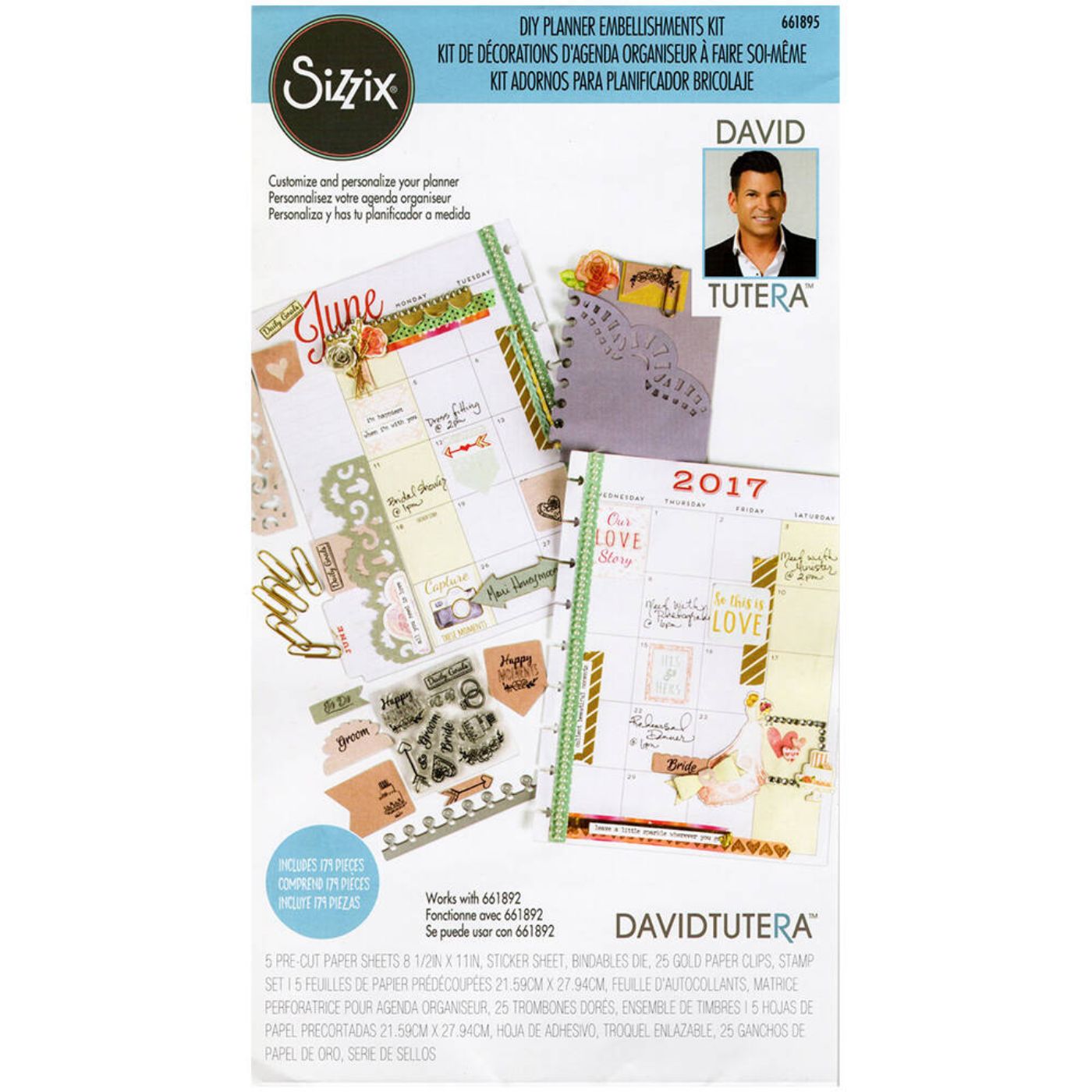 Kit de Adornos para Planner de Boda - David Tutera