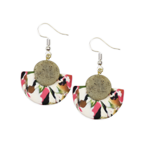Aretes de arcilla polimérica hechos con molde de joyería Sculpey