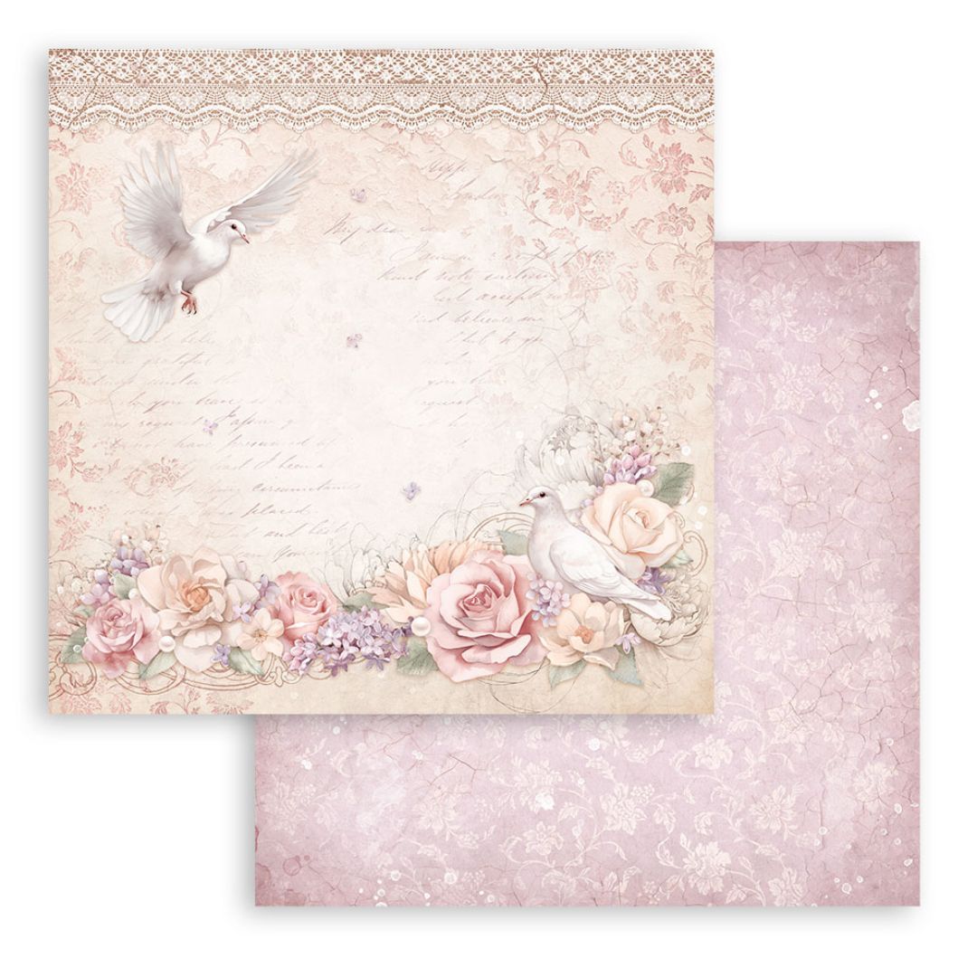 Block de cartulinas “Romantic Romance Forever” de 20.3x20.3 cm
