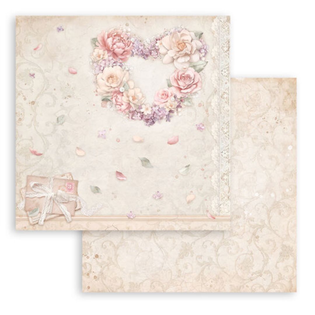 Block de cartulinas “Romantic Romance Forever” de 20.3x20.3 cm