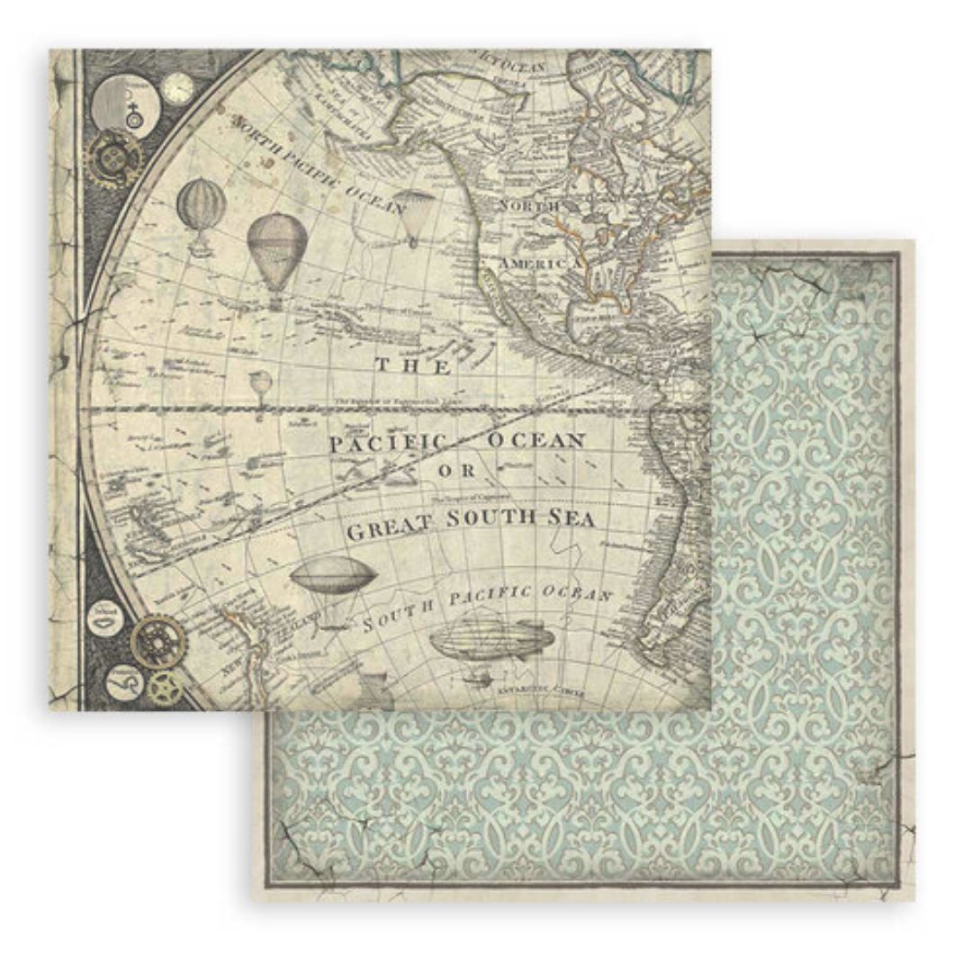 Block de cartulinas '' Fondos Voyages Fantastiques'' de 30.5x30.5cm