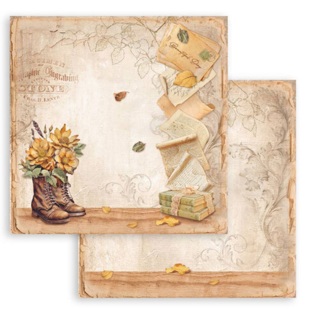 Block de Cartulinas ''Romantic Golden Harmony" de 30.5x30.5cm