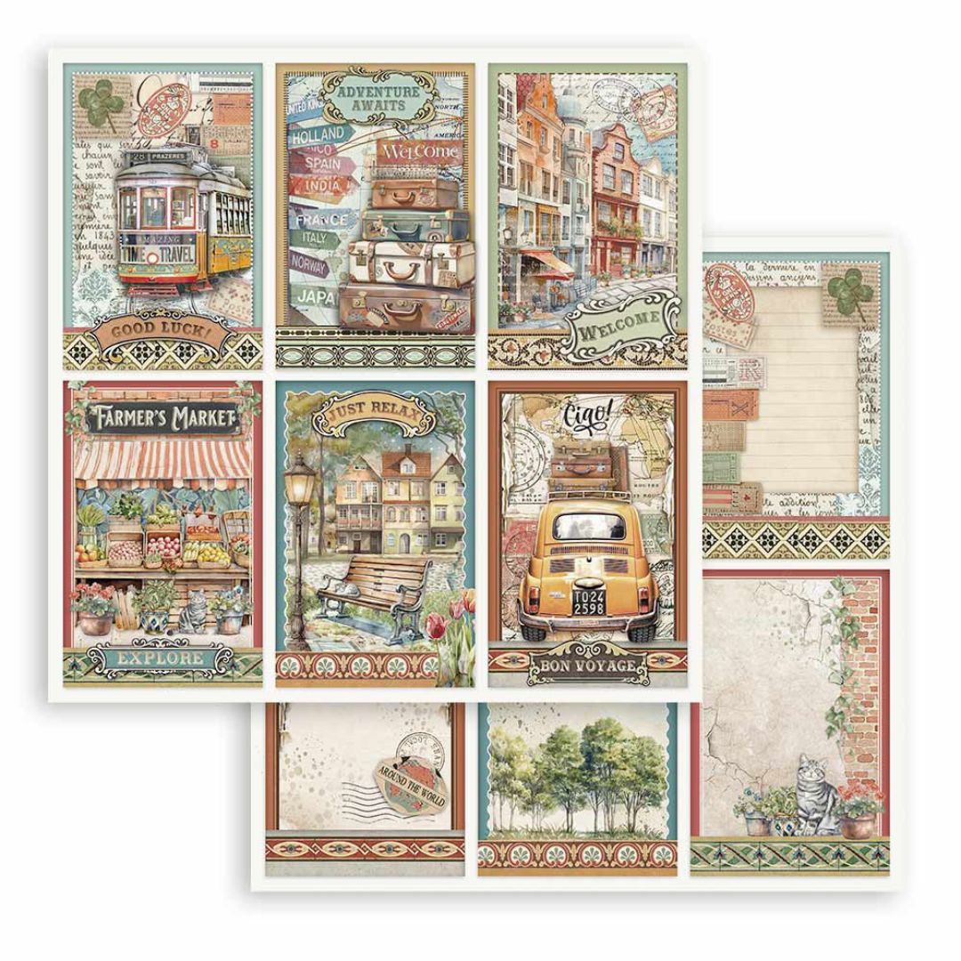 Block de Cartulinas ''Art of Travelling" de 30.5x30.5cm
