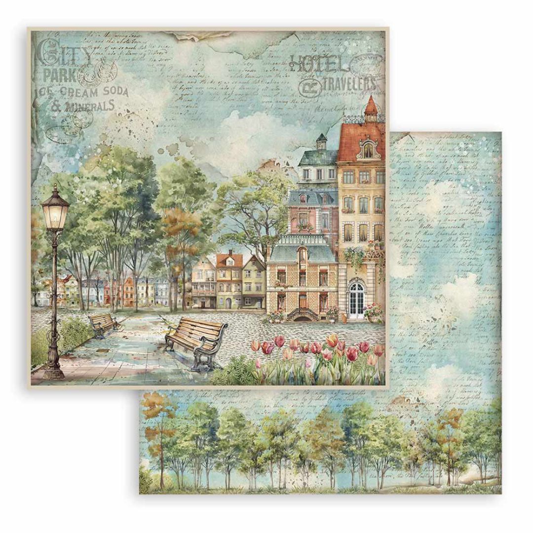 Block de Cartulinas ''Art of Travelling" de 30.5x30.5cm