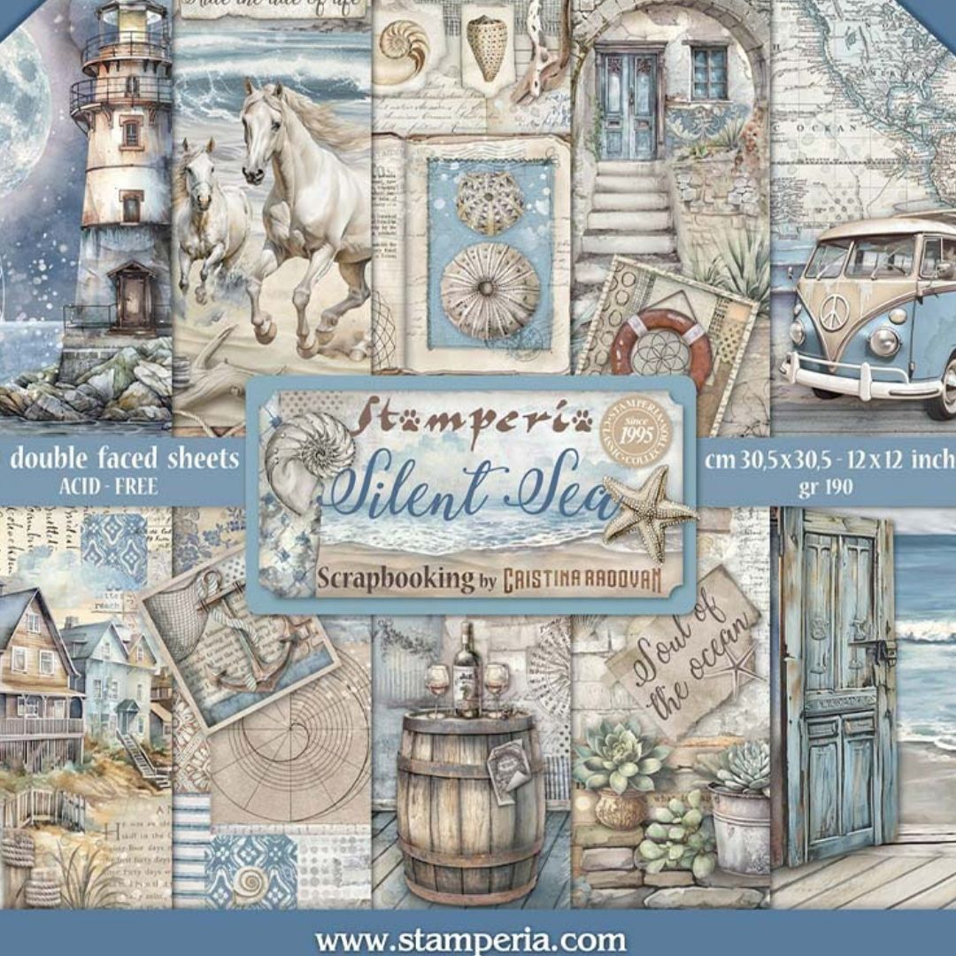 Block de cartulinas "Silent Sea” de 30.5x30.5cm