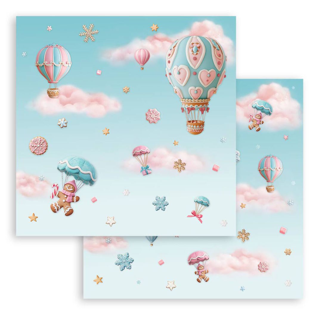 Block de Cartulinas ''Romantic Candy Christmas" de 30.5x30.5cm