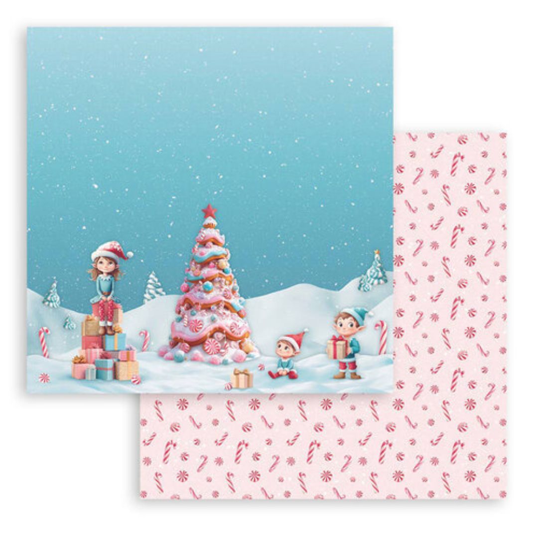 Block de Cartulinas ''Romantic Candy Christmas" de 30.5x30.5cm
