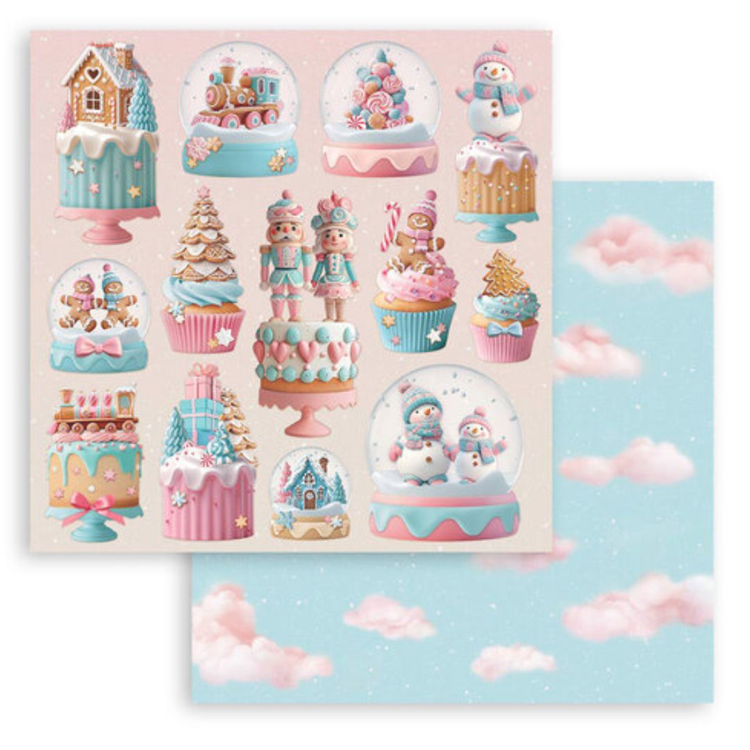 Block de Cartulinas ''Romantic Candy Christmas" de 30.5x30.5cm