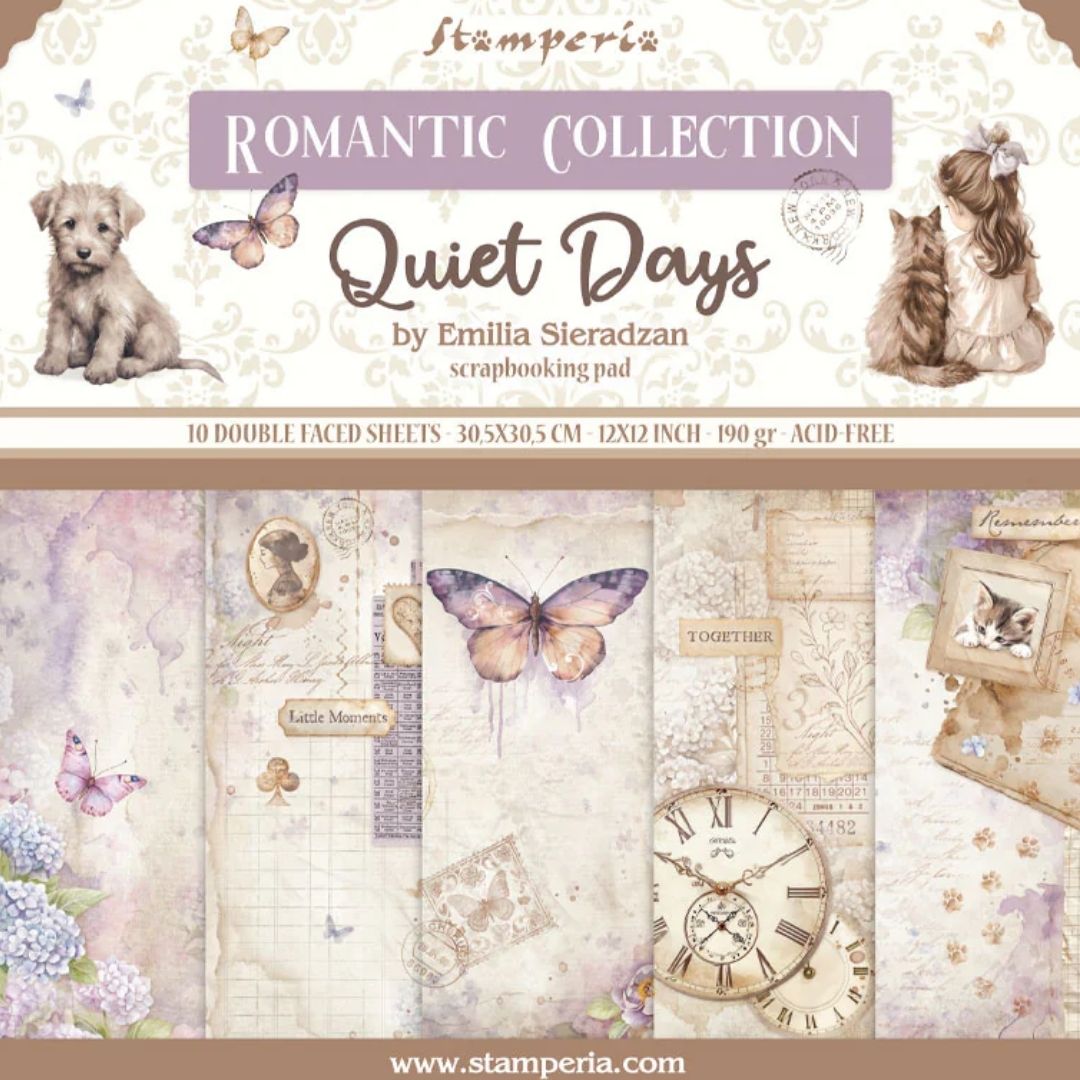 Block de cartulinas "Quiet Days” de 30.5x30.5cm