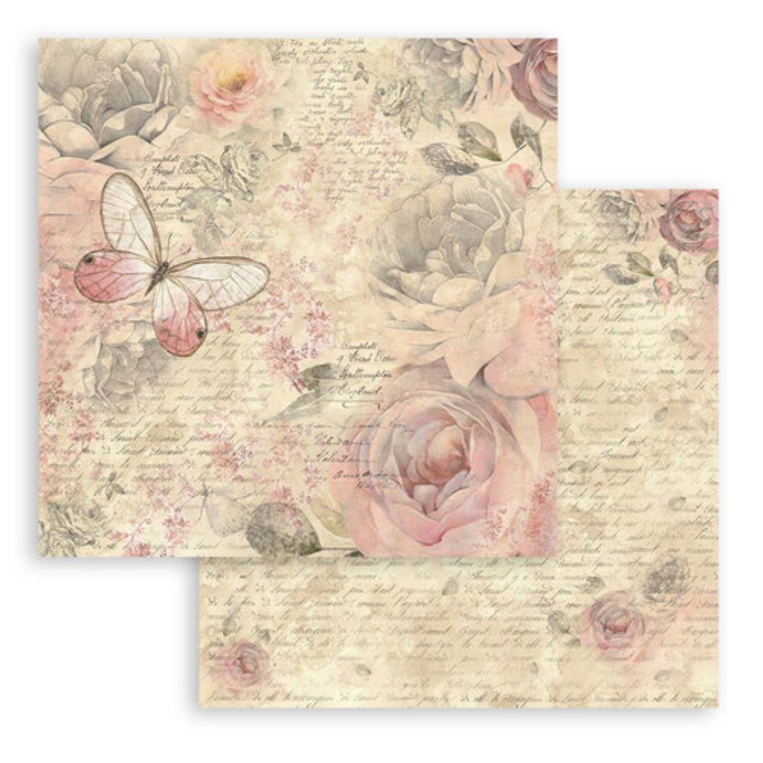 Block de cartulinas ''Shabby Rose'' de 20.3x20.3 cm
