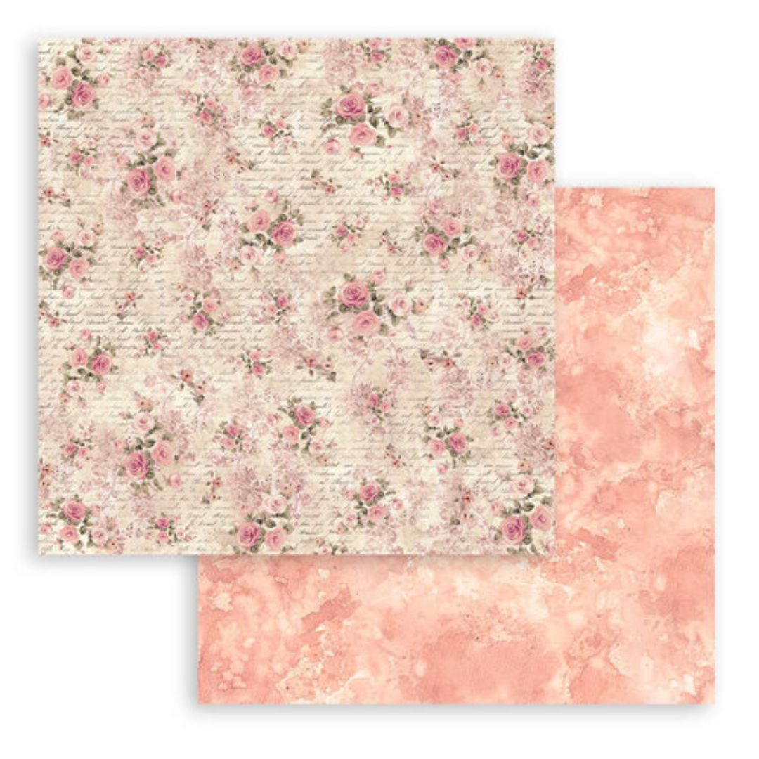 Block de cartulinas ''Shabby Rose'' de 20.3x20.3 cm