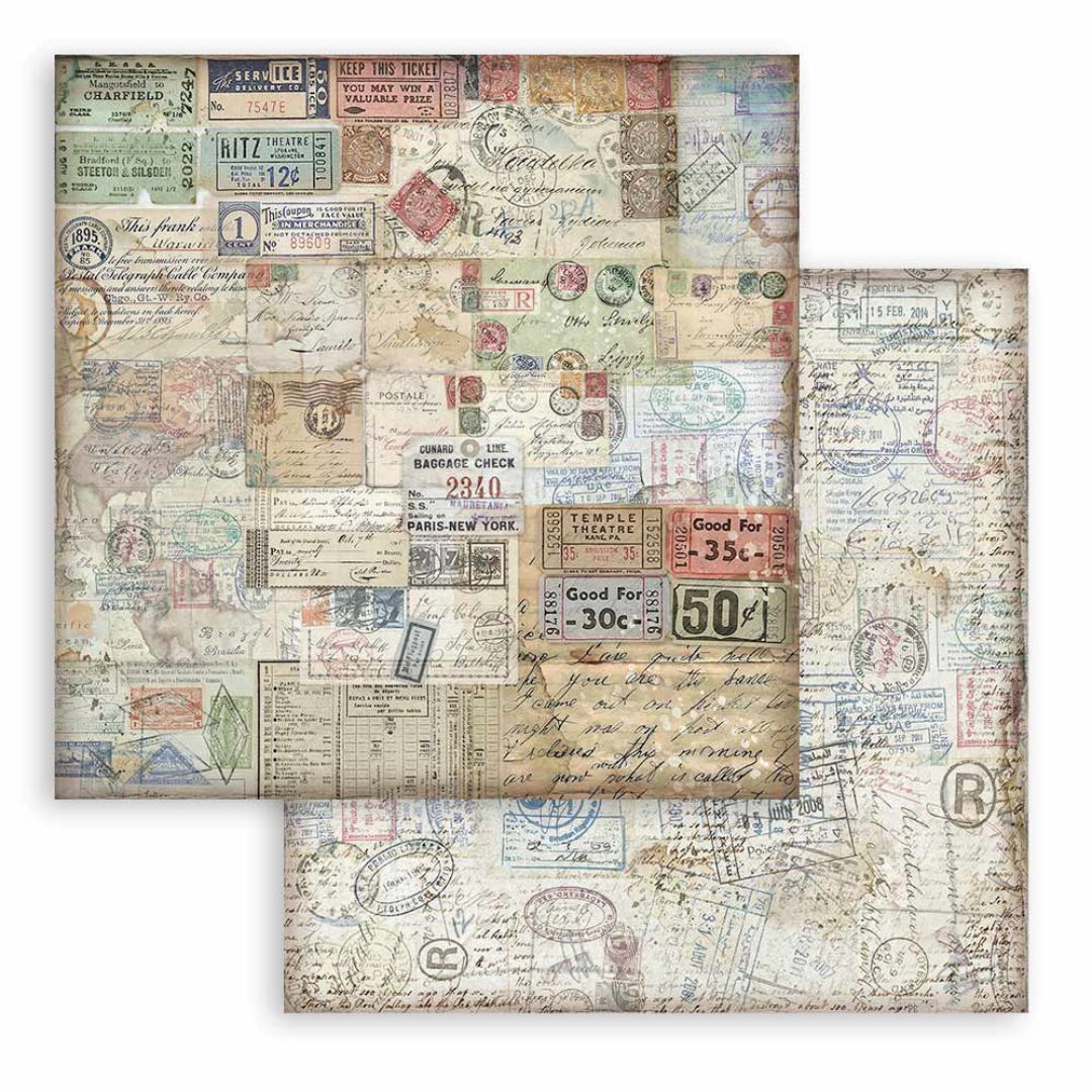 Block de Cartulinas ''Art of Travelling" de 20.3x20.3 cm